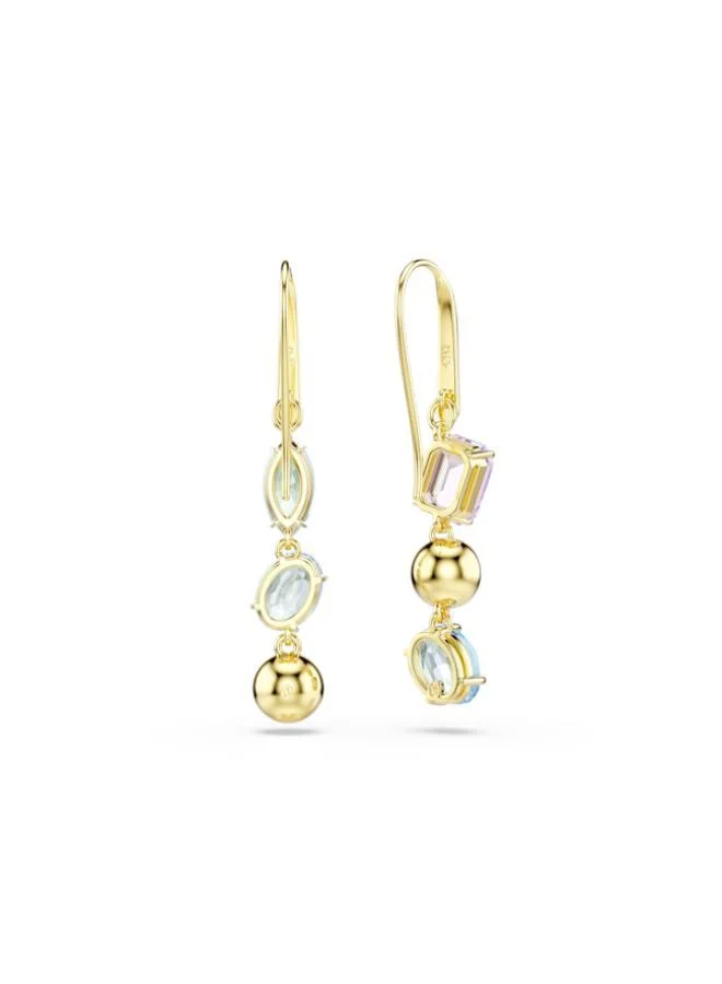 SWAROVSKI Gema Gold Tone Plated Drape Pierced Earrings